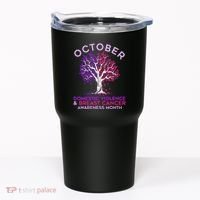 October Domestic Violence & Breast Cancer Awareness Month Tumbler thumb 0