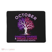 October Domestic Violence & Breast Cancer Awareness Month Mousepad thumb 0