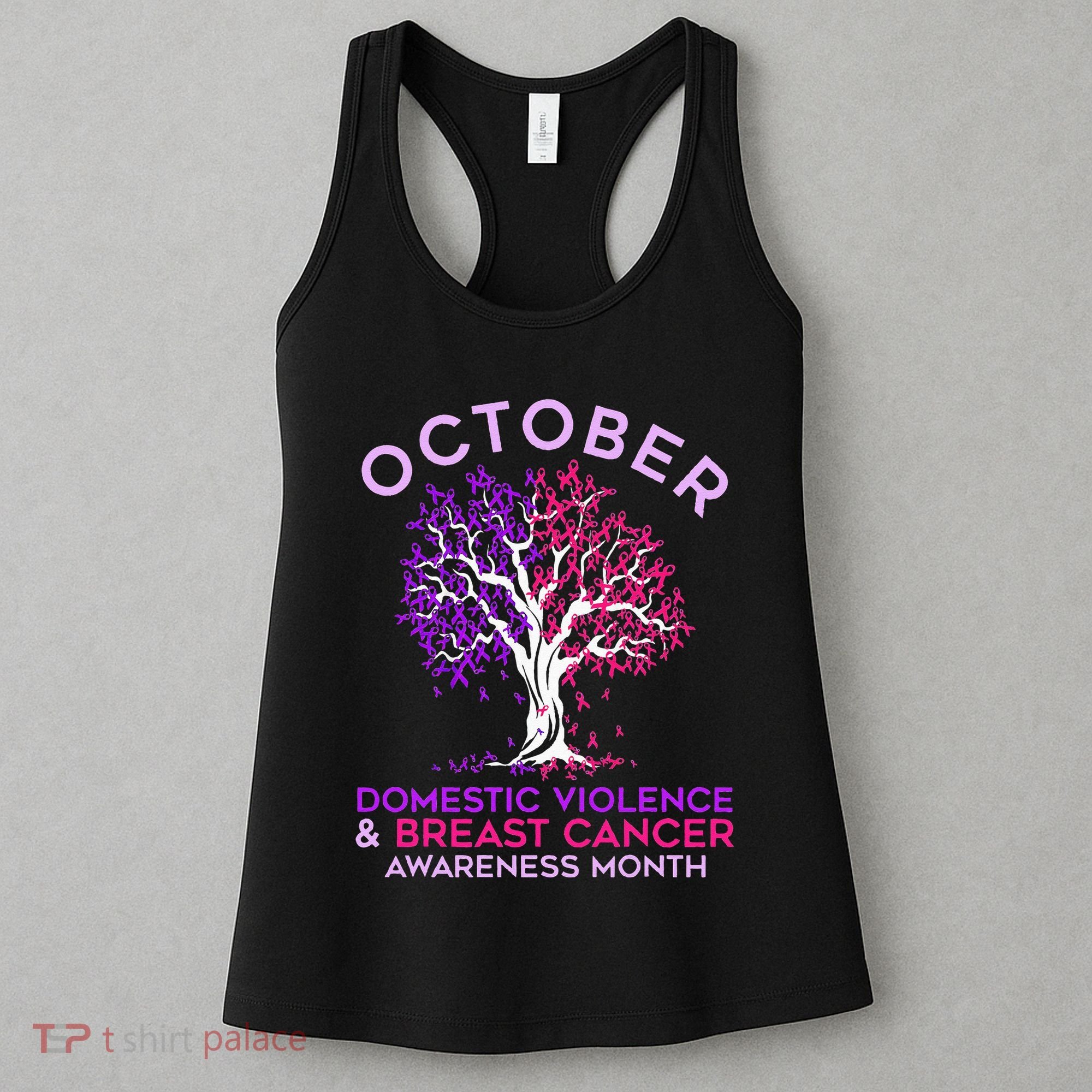 October Domestic Violence & Breast Cancer Awareness Month Women's Tank Top