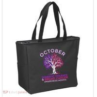 October Domestic Violence & Breast Cancer Awareness Month Tote Bag thumb 2