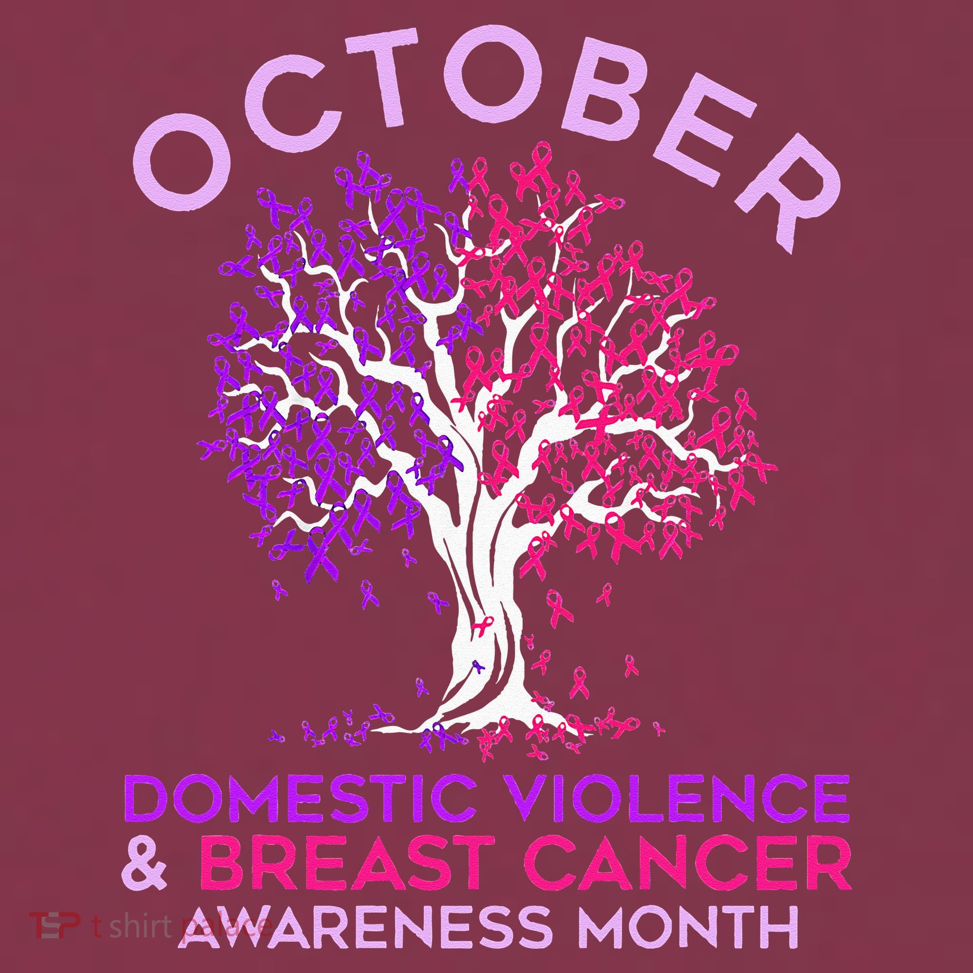 October Domestic Violence & Breast Cancer Awareness Month 16oz Travel Tumbler