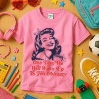 One Day We Will Wake Up To His Obituary Kids T-Shirt thumb 3