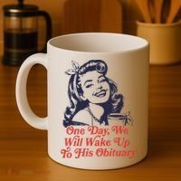 One Day We Will Wake Up To His Obituary Coffee Mug thumb 4