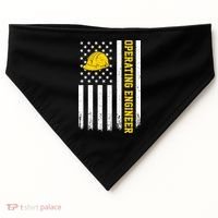 Operating Engineer American Usa Flag Great Gift USA-Made Doggie Bandana thumb 0