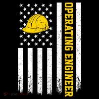 Operating Engineer American Usa Flag Great Gift Women's Hoodie thumb 2