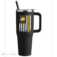 Operating Engineer American Usa Flag Great Gift 40oz Vacuum Insulated Stainless Steel Travel Tumbler thumb 0