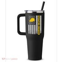 Operating Engineer American Usa Flag Great Gift 40oz Vacuum Insulated Stainless Steel Travel Tumbler thumb 2