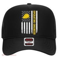 Operating Engineer American Usa Flag Great Gift Hat thumb 0