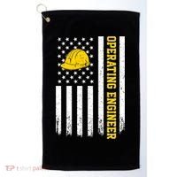 Operating Engineer American Usa Flag Great Gift Golf Towel thumb 0