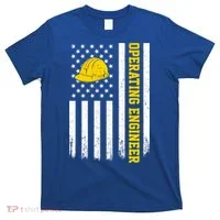 Operating Engineer American Usa Flag Great Gift T-Shirt thumb 0