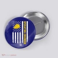 Operating Engineer American Usa Flag Great Gift Button thumb 0