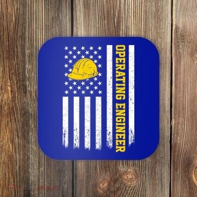 Operating Engineer American Usa Flag Great Gift Coaster
