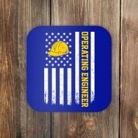 Operating Engineer American Usa Flag Great Gift Coaster thumb 0