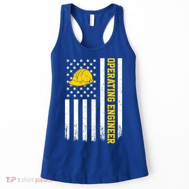 Operating Engineer American Usa Flag Great Gift Women's Tank Top