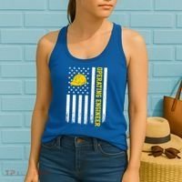 Operating Engineer American Usa Flag Great Gift Women's Tank Top thumb 2