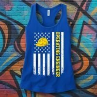 Operating Engineer American Usa Flag Great Gift Women's Tank Top thumb 3