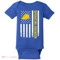 Operating Engineer American Usa Flag Great Gift Baby Bodysuit thumb 0