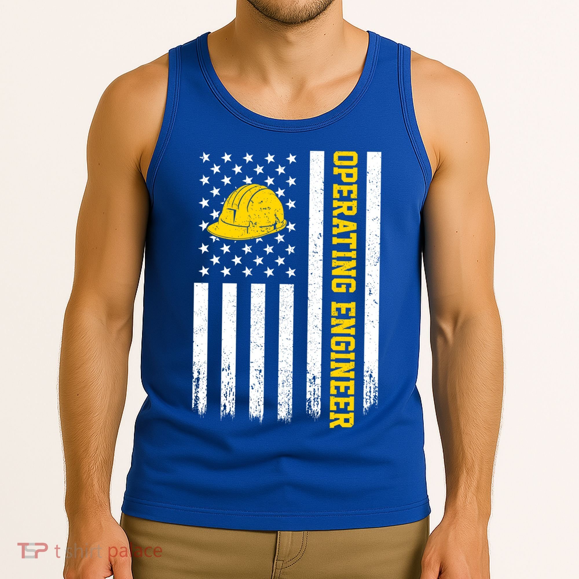 Operating Engineer American Usa Flag Great Gift Tank Top