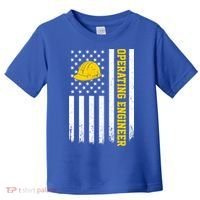 Operating Engineer American Usa Flag Great Gift Toddler T-Shirt thumb 0