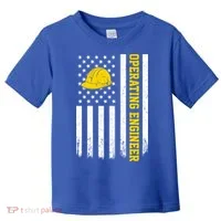 Operating Engineer American Usa Flag Great Gift Toddler T-Shirt thumb 0