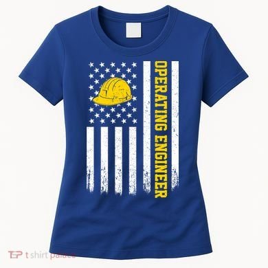 Operating Engineer American Usa Flag Great Gift Women's T-Shirt