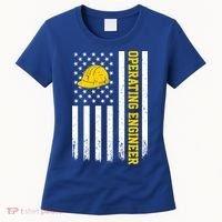 Operating Engineer American Usa Flag Great Gift Women's T-Shirt thumb 0