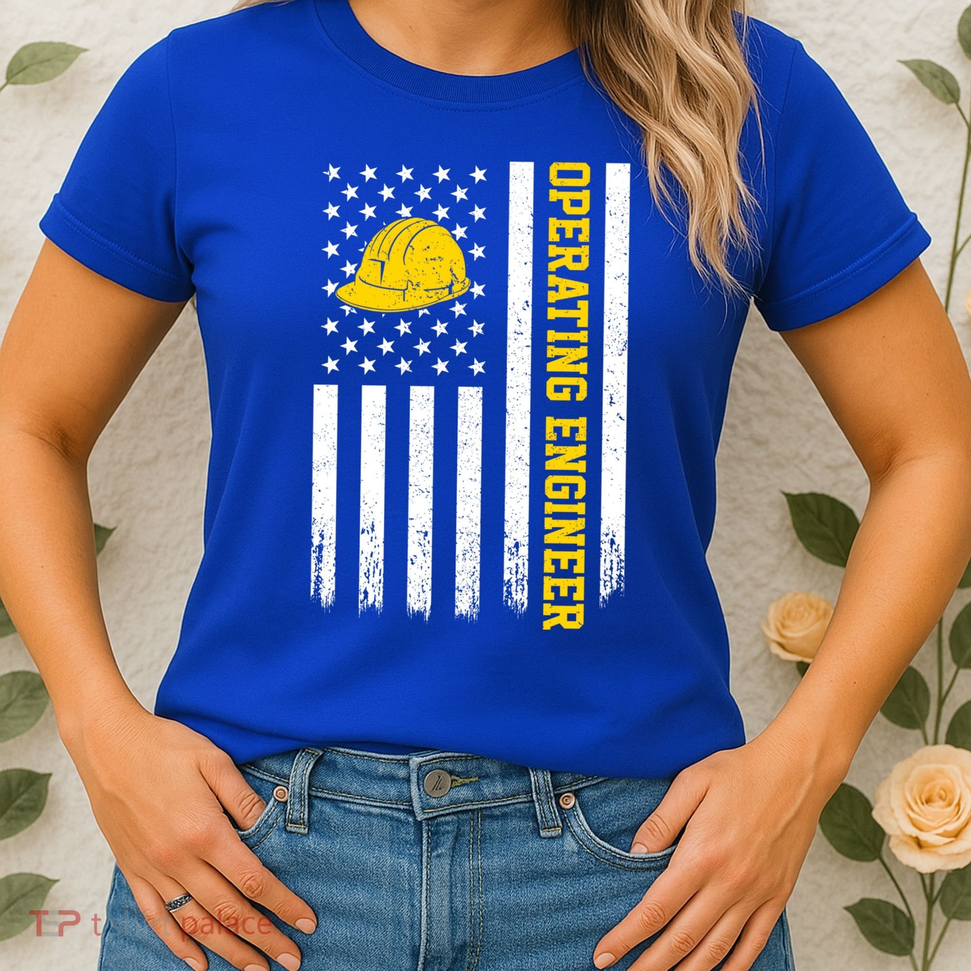 Operating Engineer American Usa Flag Great Gift Women's T-Shirt
