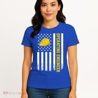 Operating Engineer American Usa Flag Great Gift Women's T-Shirt thumb 4