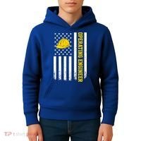 Operating Engineer American Usa Flag Great Gift Kids Hoodie thumb 4