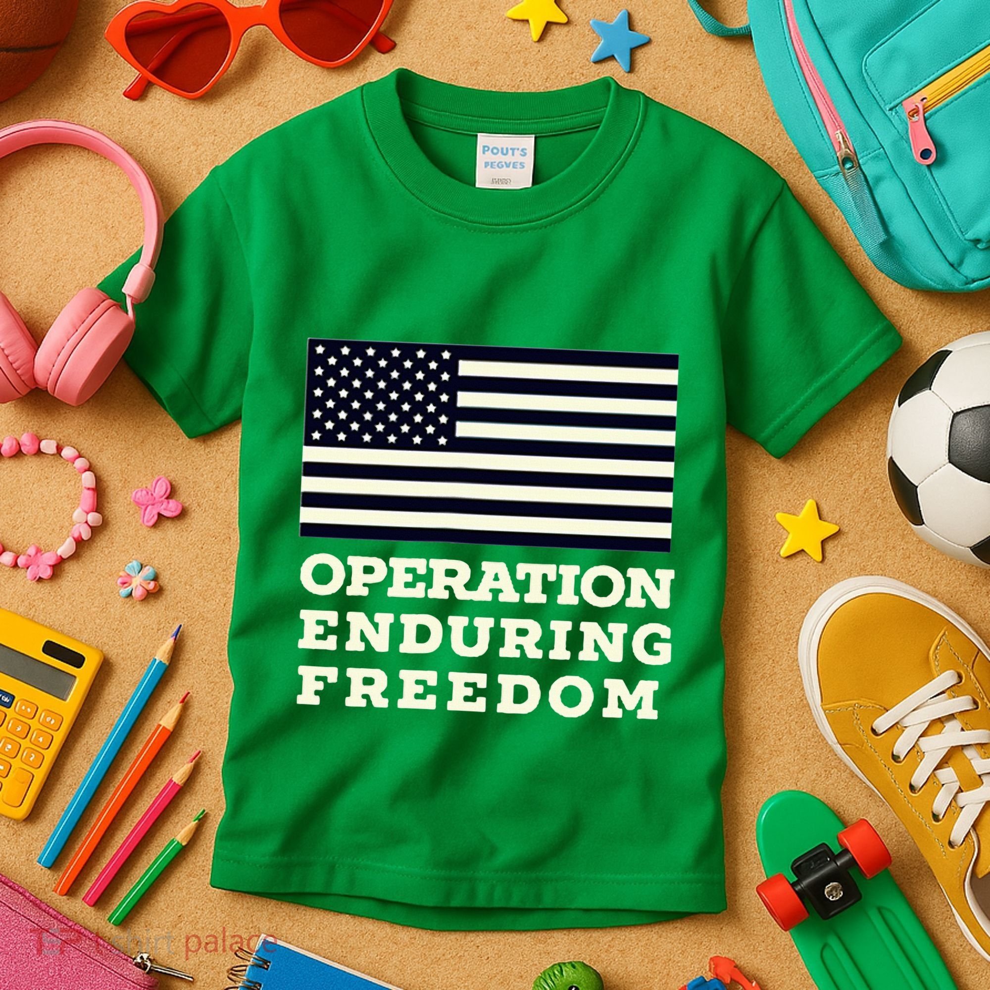 Operation Enduring Freedom Oef Veteran Kids T-Shirt