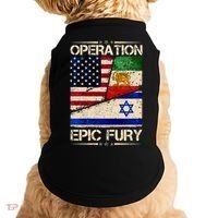 Operation Epic Fury Flag America Iran And Israe Doggie Tank thumb 0