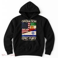 Operation Epic Fury Flag America Iran And Israe Hoodie thumb 0