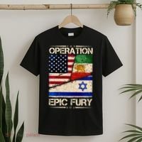 Operation Epic Fury Flag America Iran And Israe T-Shirt thumb 2