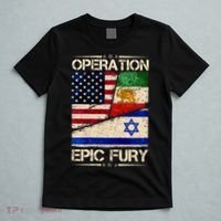 Operation Epic Fury Flag America Iran And Israe T-Shirt thumb 5