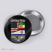 Operation Epic Fury Flag America Iran And Israe Button thumb 0