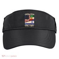Operation Epic Fury Flag America Iran And Israe Adult Drive Performance Visor thumb 0