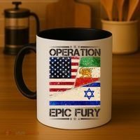 Operation Epic Fury Flag America Iran And Israe Coffee Mug thumb 4