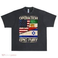 Operation Epic Fury Flag America Iran And Israe Urban Oversized Heavyweight T-Shirt thumb 0