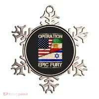 Operation Epic Fury Flag America Iran And Israe Ornament thumb 0