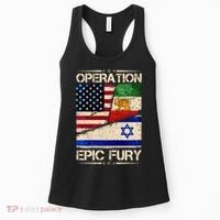 Operation Epic Fury Flag America Iran And Israe Women's Tank Top thumb 0