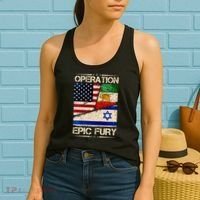 Operation Epic Fury Flag America Iran And Israe Women's Tank Top thumb 2