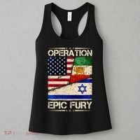 Operation Epic Fury Flag America Iran And Israe Women's Tank Top thumb 3