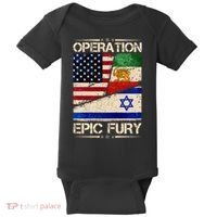 Operation Epic Fury Flag America Iran And Israe Baby Bodysuit thumb 0