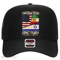 Operation Epic Fury Flag America Iran And Israe Hat thumb 0