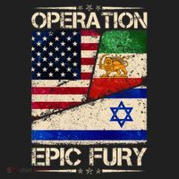 Operation Epic Fury Flag America Iran And Israe Hat thumb 2