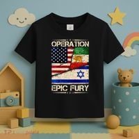 Operation Epic Fury Flag America Iran And Israe Toddler T-Shirt thumb 3
