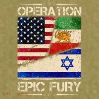 Operation Epic Fury Flag America Iran And Israe Garment-Dyed Women's Muscle Tee thumb 6
