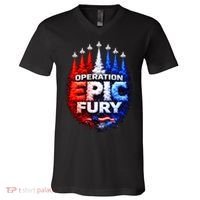 Operation Epic Fury V-Neck T-Shirt thumb 0
