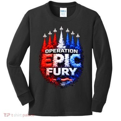 Operation Epic Fury Kids Long Sleeve Shirt