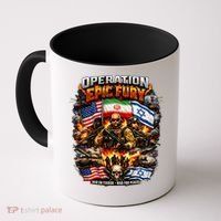 Operation Epic Fury America Iran Israel Fight For Peace Coffee Mug thumb 0